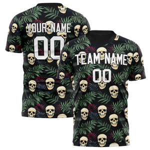 Custom Green Skull Soccer Jersey FT04240816SK024