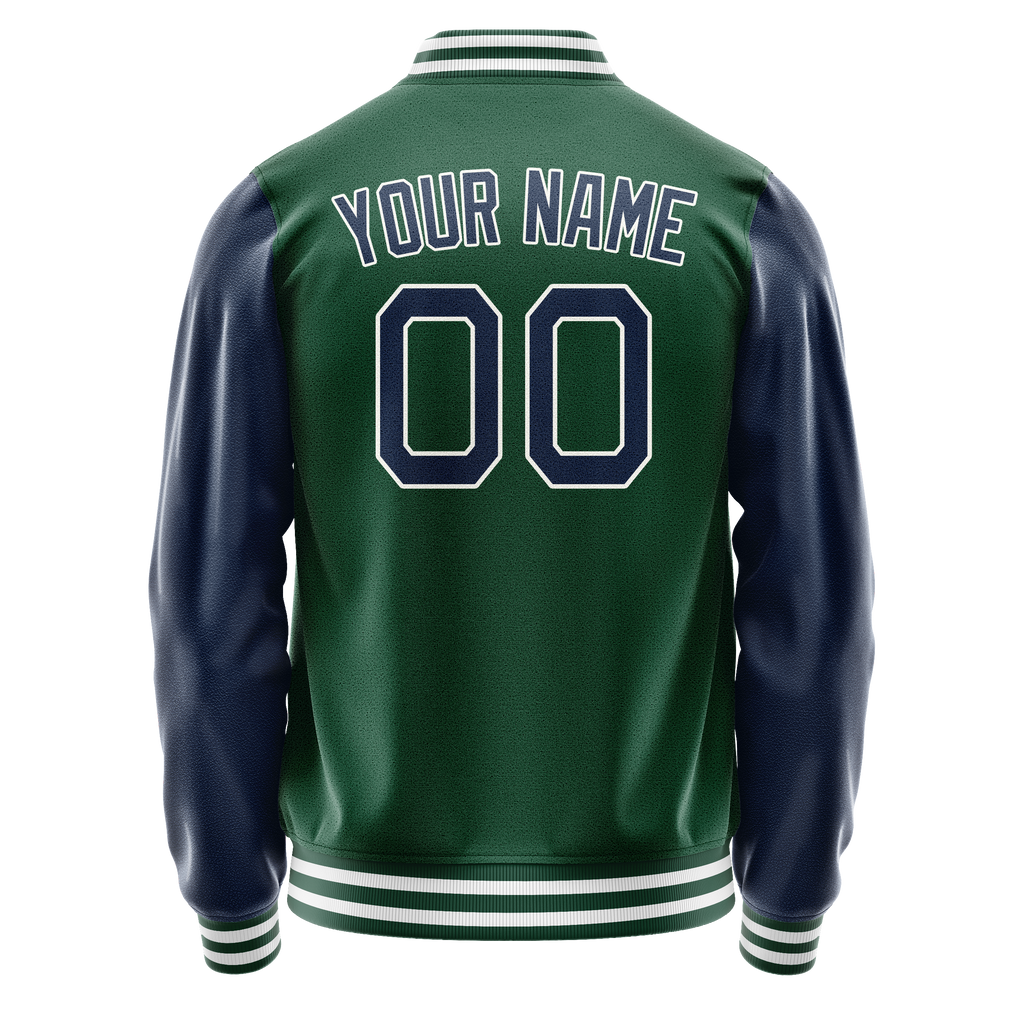 Custom Kelly-Green Royal Solid Color Varsity Letterman Jacket JA02240617ZF222