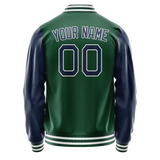Custom Kelly-Green Royal Solid Color Varsity Letterman Jacket JA02240617ZF222
