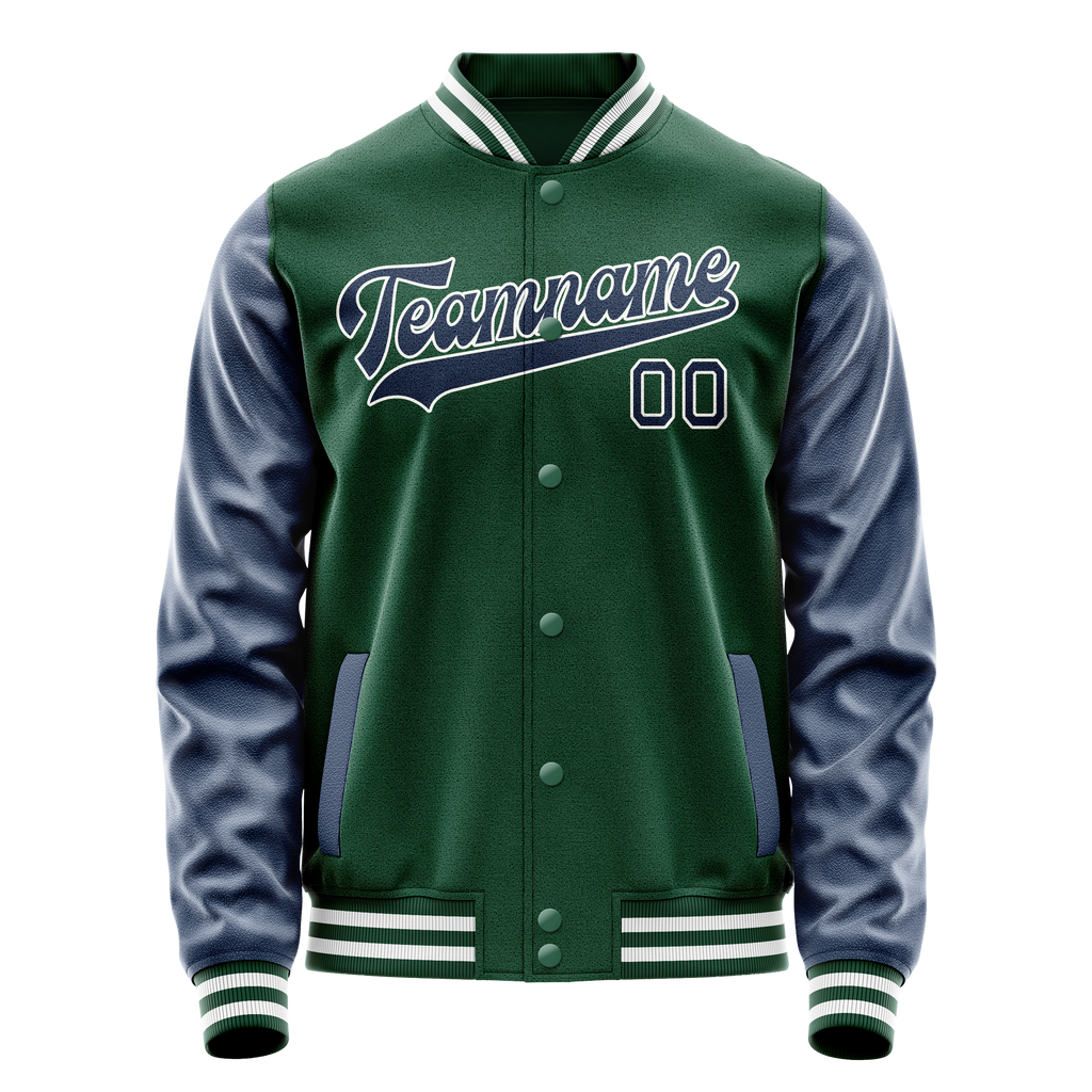 Custom Kelly-Green Royal Solid Color Varsity Letterman Jacket JA02240617ZF222
