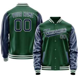Custom Kelly-Green Royal Solid Color Varsity Letterman Jacket JA02240617ZF222