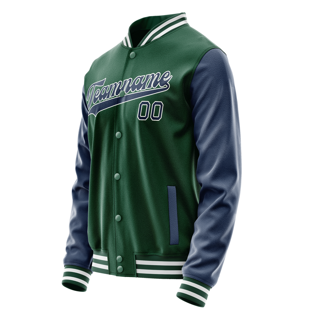 Custom Kelly-Green Royal Solid Color Varsity Letterman Jacket JA02240617ZF222