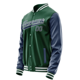 Custom Kelly-Green Royal Solid Color Varsity Letterman Jacket JA02240617ZF222