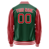 Custom Kelly-Green Texas-Orange Solid Color Varsity Letterman Jacket JA02240617ZF209