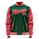 Custom Kelly-Green Texas-Orange Solid Color Varsity Letterman Jacket JA02240617ZF209