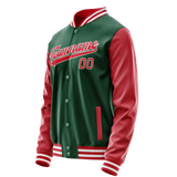 Custom Kelly-Green Texas-Orange Solid Color Varsity Letterman Jacket JA02240617ZF209