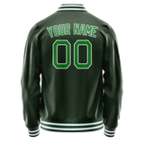 Custom Green Kelly-Green Solid Color Varsity Letterman Jacket JA02240617JG181