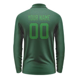Custom Green Emerald Green Long Sleeve Polo Shirt