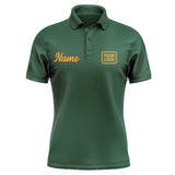 Custom Green Yellow Short-Sleeve Polo Shirt