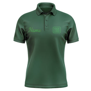 Custom Green Emerald Green Short-Sleeve Polo Shirt