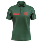 Custom Green Orange Red Short-Sleeve Polo Shirt