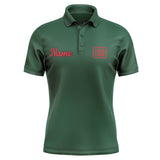 Custom Green Red Short-Sleeve Polo Shirt