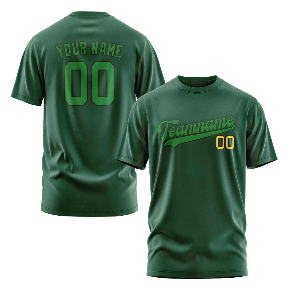 Custom Green Emerald Green T-Shirt