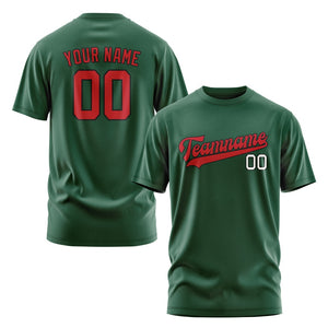 Custom Green Red T-Shirt