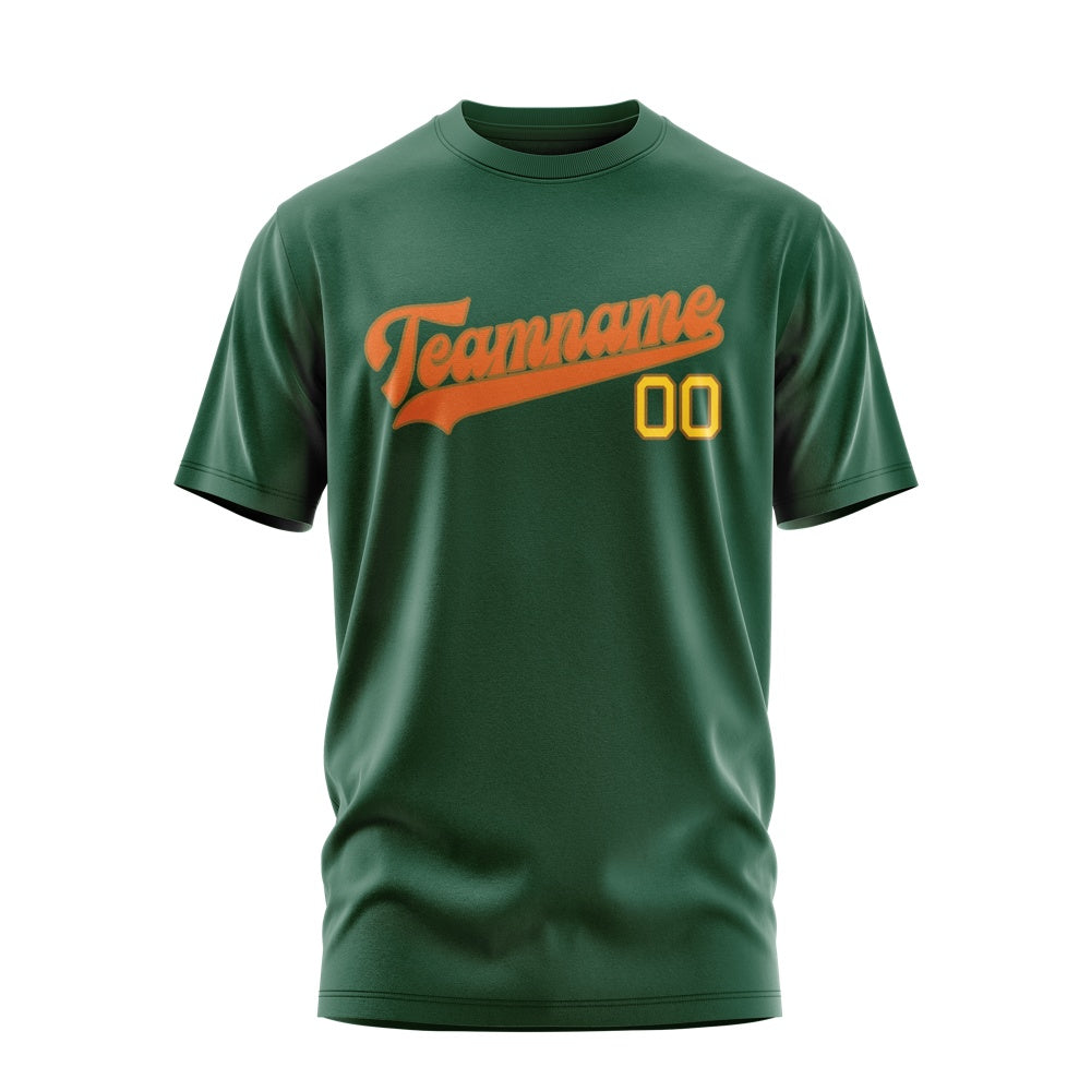 Custom Green Orange T-Shirt