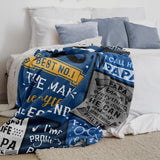 Blanket for Papa Gifts, “Papa Best No.1 The Man The Myth The Legend”, From Daughter Son, Birthday Christmas Graduation, Inspirational