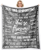 Blanket for Son Gifts, “You’re Awesome!”, From Mom Dad, Birthday, Graduation, Christmas, Everyday Encouragement, Inspirational