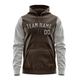 Custom Brown Gray Hoodie