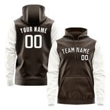 Custom Brown White Hoodie