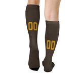 Custom Brown Yellow Knee-High Sock