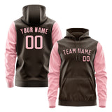 Custom Brown Light Pink Hoodie