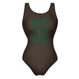 Custom Brown Green Swimsuit