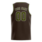 Custom Brown & Olive Colors Design Sports Basketball Jersey