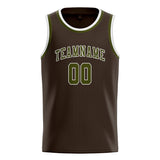 Custom Brown & Olive Colors Design Sports Basketball Jersey