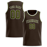 Custom Brown & Olive Colors Design Sports Basketball Jersey