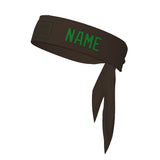 Custom Brown Emerald Green Headband