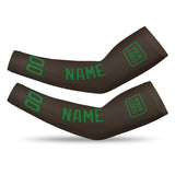 Custom Brown Emerald Green Arm Sleeve