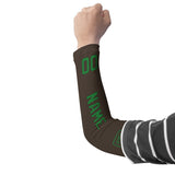Custom Brown Emerald Green Arm Sleeve