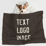 Custom Brown Cream Pet Blanket