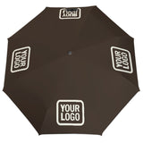 Custom Brown Cream Automatic Umbrella