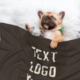 Custom Brown Cream Pet Blanket