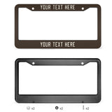 Custom Brown Cream License Plate Frame