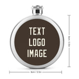 Custom Brown Cream Hip Flask