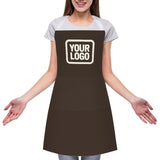 Custom Brown Cream Apron