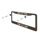 Custom Brown Cream License Plate Frame