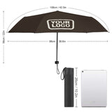 Custom Brown Cream Automatic Umbrella
