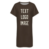 Custom Brown Cream Nachthemd