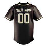 Custom Brown & Cream Colors Design Sports Baseball Jersey