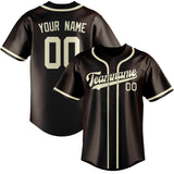 Custom Brown & Cream Colors Design Sports Baseball Jersey