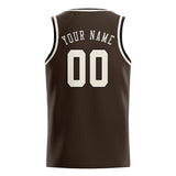 Custom Brown & Cream Colors Design Sports Basketball Jersey