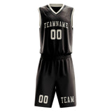 Custom Brown Cream Basketball Set