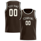 Custom Brown & Cream Colors Design Sports Basketball Jersey