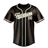 Custom Brown & Cream Colors Design Sports Baseball Jersey
