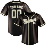 Custom Brown & Cream Colors Design Sports Baseball Jersey