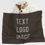 Custom Brown Gray Pet Blanket