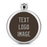 Custom Brown Gray Hip Flask